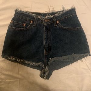 Levi’s denim high waisted shorts